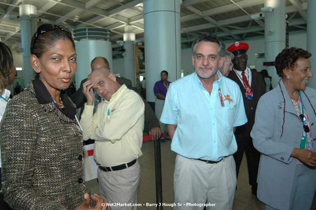 MBJ Airports Limited Welcomes WestJet Airlines - Inaugural Scheduled Service From Toronto Pearsons International Airport - Monday, December 10, 2007 - Sangster International Airport - MBJ Airports Limited, Montego Bay, Jamaica W.I. - Photographs by Net2Market.com - Barry J. Hough Sr, Photographer - Negril Travel Guide, Negril Jamaica WI - http://www.negriltravelguide.com - info@negriltravelguide.com...!