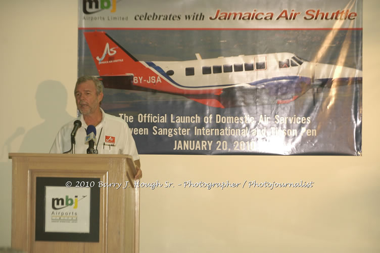 Jamaica Air Shuttle Launch @ MBJ Airports Limited, Wednesday, January 20, 2010, Sangster International Airport, Montego Bay, St. James, Jamaica W.I. - Photographs by Net2Market.com - Barry J. Hough Sr, Photographer/Photojournalist - The Negril Travel Guide - Negril's and Jamaica's Number One Concert Photography Web Site with over 40,000 Jamaican Concert photographs Published -  Negril Travel Guide, Negril Jamaica WI - http://www.negriltravelguide.com - info@negriltravelguide.com...!