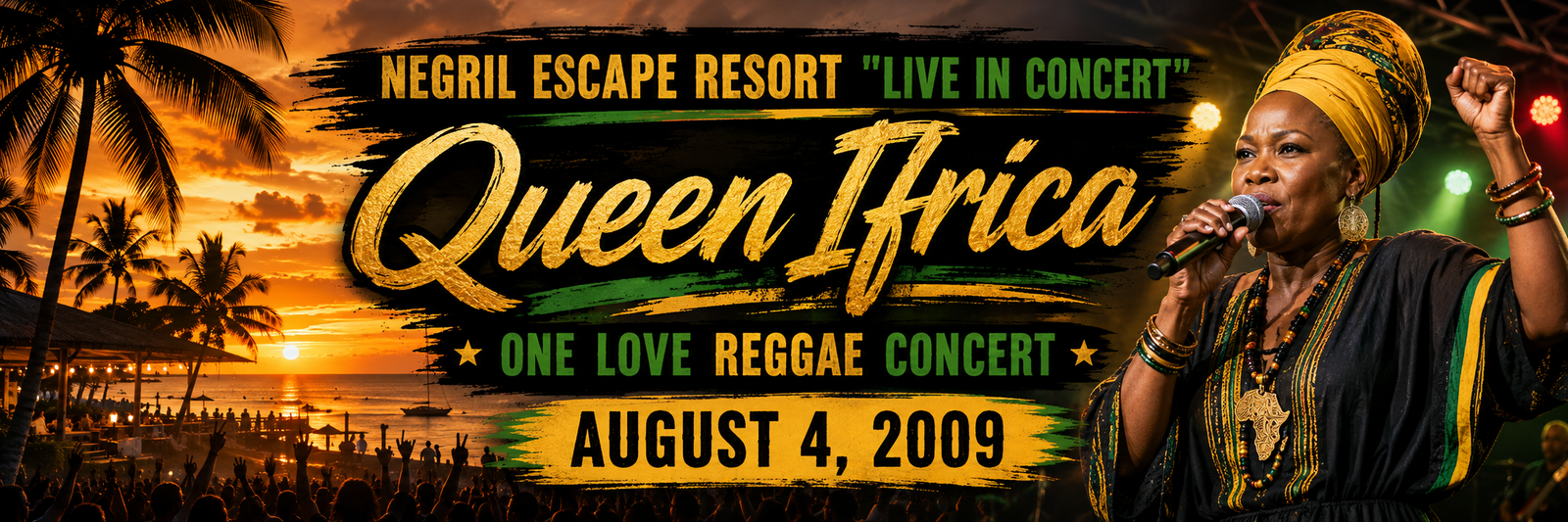 Negril Escape Resort Live In Concert — Queen Ifrica — One Love Reggae Concert — August 4, 2009