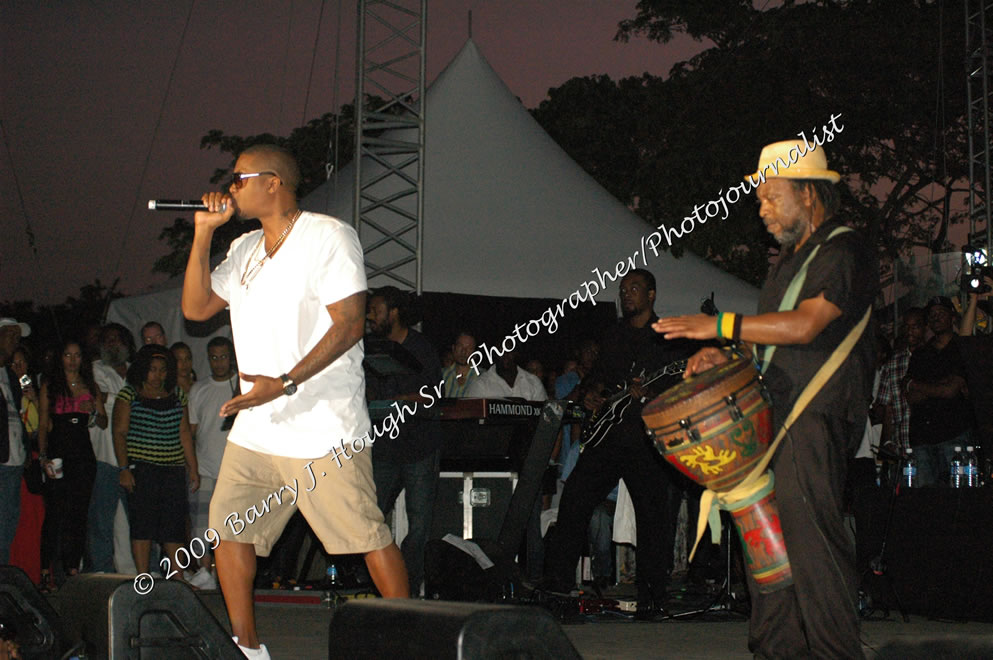 Damian 'Jr. Gong' Marley & NAS @ Reggae Sumfest 2009 - International Night 2 - Reggae Sumfest 2009,Catherine Hall, Montego Bay, St. James, Jamaica W.I. - Saturday, July 25, 2009 - Reggae Sumfest 2009, July 19 - 25, 2009 - Photographs by Net2Market.com - Barry J. Hough Sr. Photojournalist/Photograper - Photographs taken with a Nikon D70, D100, or D300 - Negril Travel Guide, Negril Jamaica WI - http://www.negriltravelguide.com - info@negriltravelguide.com...!