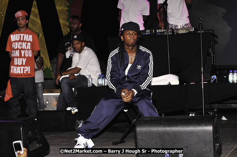 Lil Wayne @ Reggae Sumfest 2008 International Night 2, Catherine Hall, Montego Bay - Saturday, July 19, 2008 - Reggae Sumfest 2008 July 13 - July 19, 2008 - Photographs by Net2Market.com - Barry J. Hough Sr. Photojournalist/Photograper - Photographs taken with a Nikon D300 - Negril Travel Guide, Negril Jamaica WI - http://www.negriltravelguide.com - info@negriltravelguide.com...!