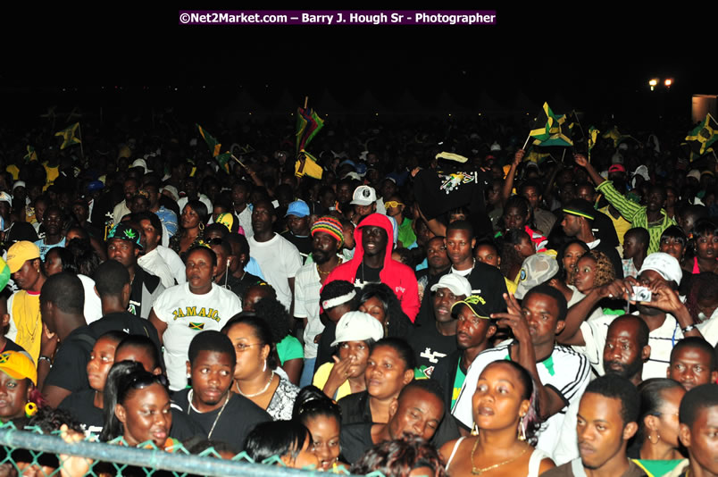 Usain Bolt of Jamaica - The Fastest Man In The World  - Usain Bolt Homecoming Celebrations Concert at the William Knibb High School Play Field, Trelawny - Ice, Ding Dong, Ravers Clavers, D'Angel, Voicemail, RDX and Dancers, Wayne Marshall, Tammi Chynn, Bugle, Nero, Tanya Stephens, Richie Spice, Kip Rich,and Shaggy - Photographs by Net2Market.com - Barry J. Hough Sr. Photojournalist/Photograper - Photographs taken with a Nikon D300 - Negril Travel Guide, Negril Jamaica WI - http://www.negriltravelguide.com - info@negriltravelguide.com...!