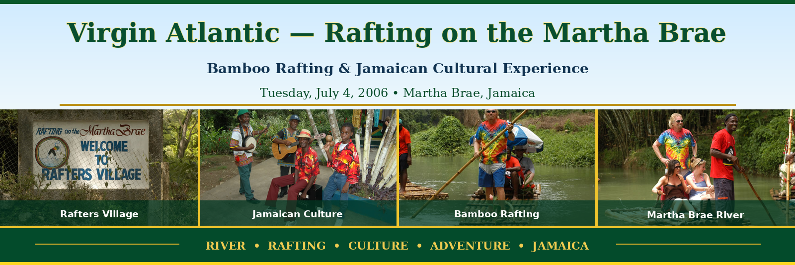 Rafting on the Martha Brae — Photo Gallery 1 header