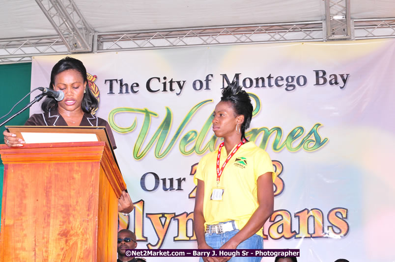 The City of Montego Bay Welcomes Our 2008 Olympians - Western Motorcade - Civic Ceremony - A Salute To Our Beijing Heros - Sam Sharpe Square, Montego Bay, Jamaica - Tuesday, October 7, 2008 - Photographs by Net2Market.com - Barry J. Hough Sr. Photojournalist/Photograper - Photographs taken with a Nikon D300 - Negril Travel Guide, Negril Jamaica WI - http://www.negriltravelguide.com - info@negriltravelguide.com...!